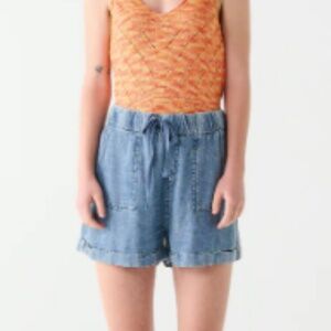 Dex Tencel Chambray Tie-Waist Shorts Size Medium GUC!